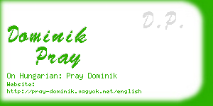 dominik pray business card